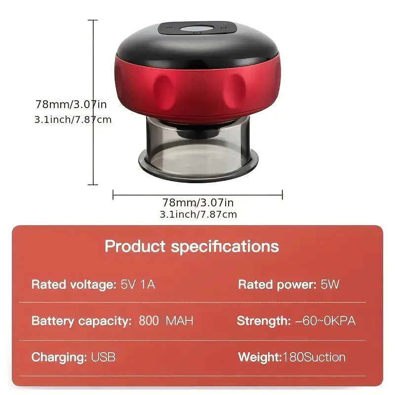 Vacuum Cupping Massager with Electric Heating